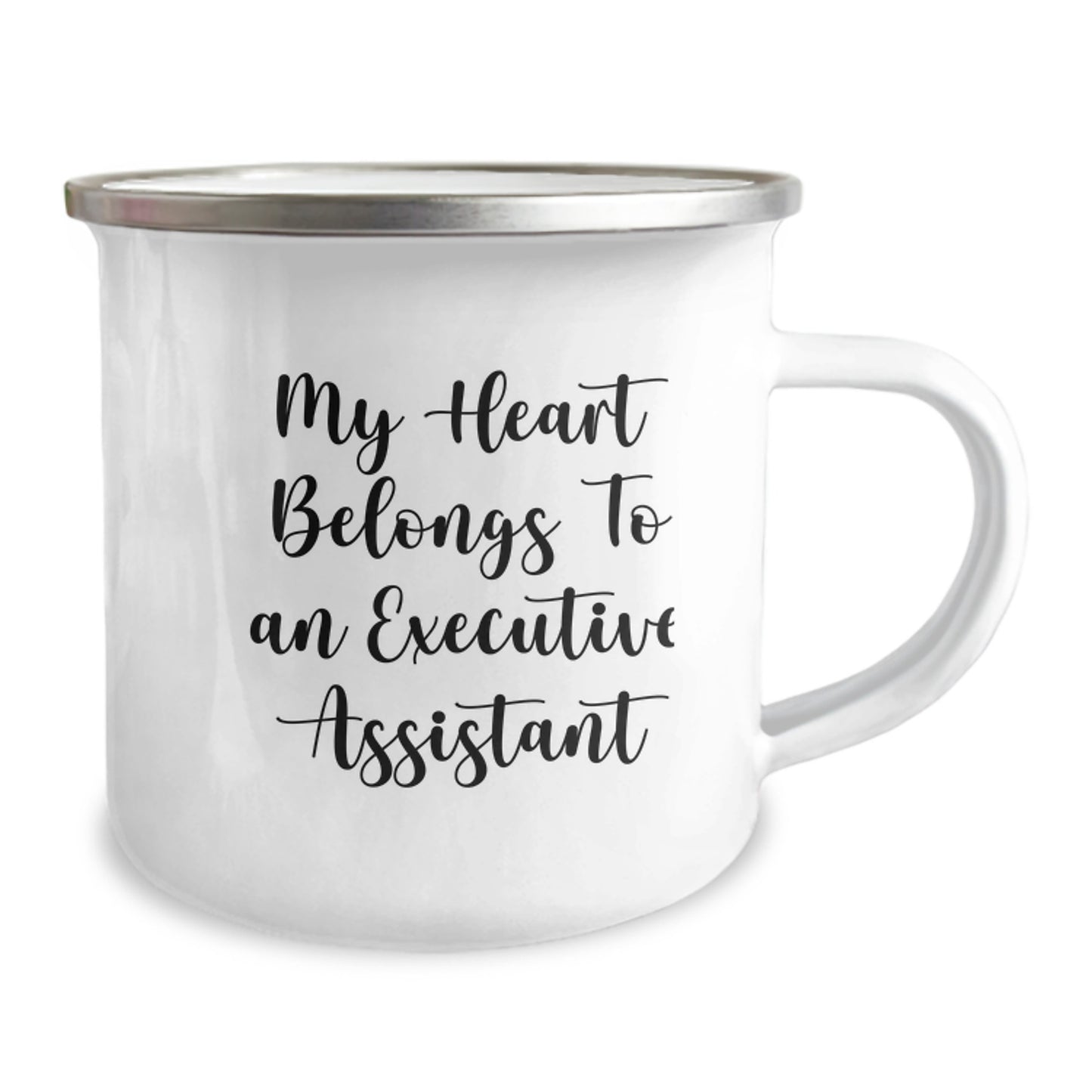 Funny Executive Assistant Gifts for Men from Friends - My Heart Belongs To An Executive Assistant Camping Mug, Perfect for Christmas Unique Gifts - Image 2
