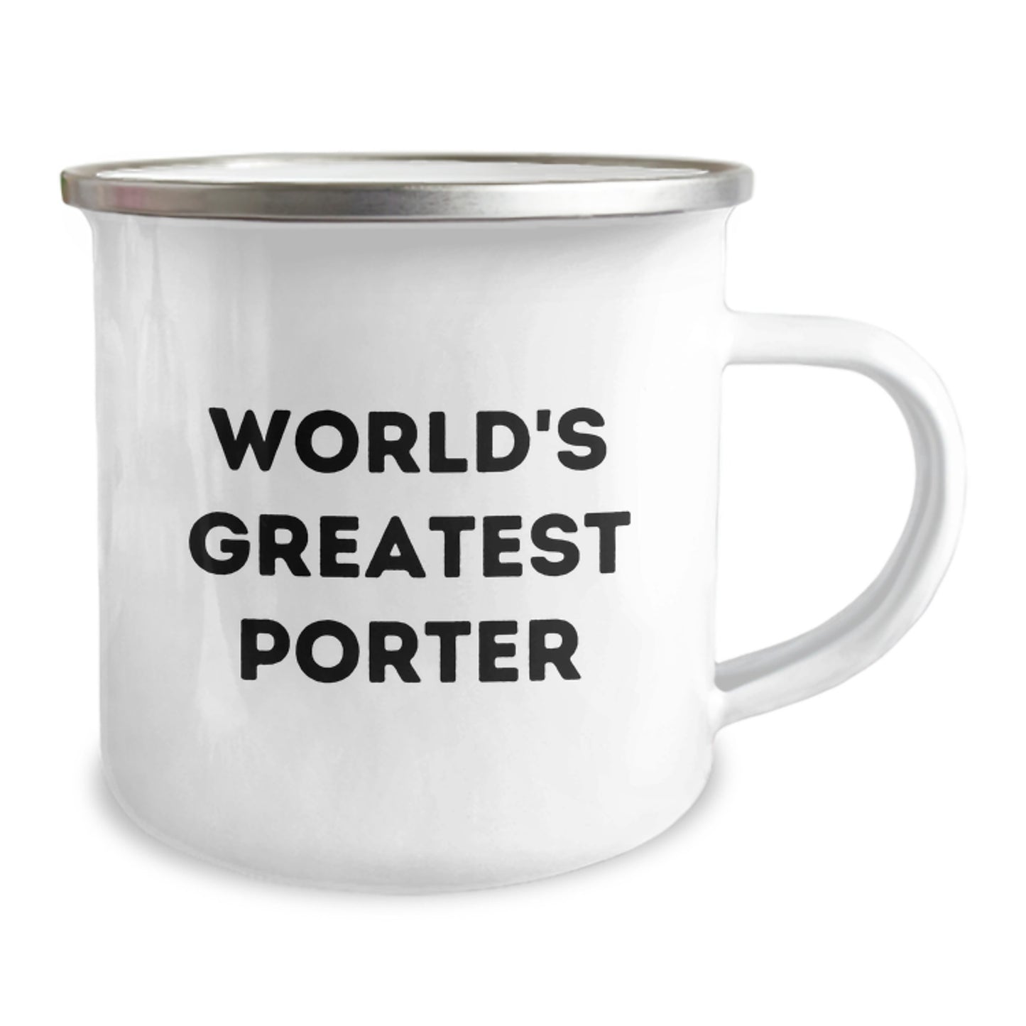 Funny Gifts from Friends for Porter Camping Mug, World's Greatest Porter Quote, Birthday Unique Gifts for Men - Image 2