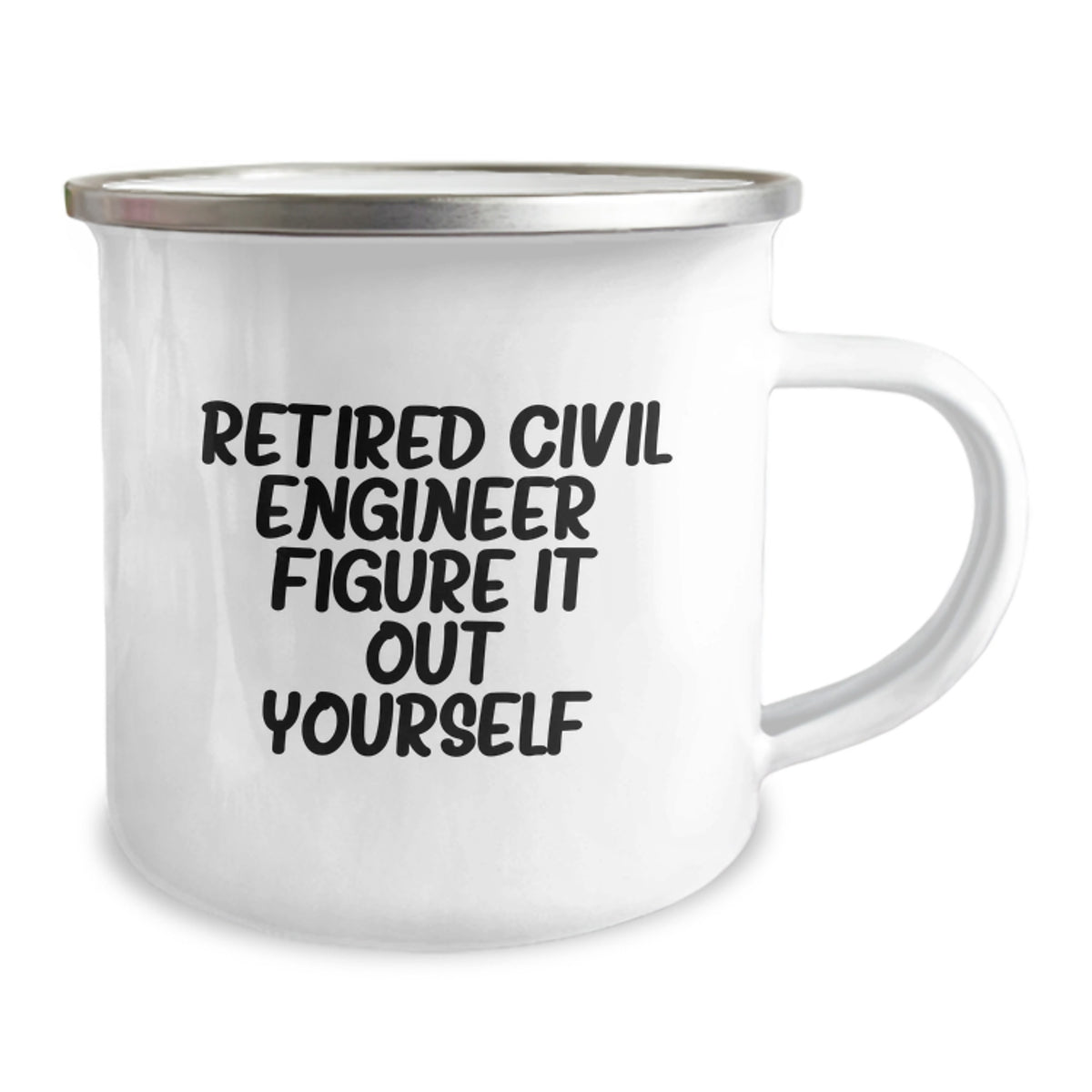 Funny Civil Engineer Birthday Unique Gifts from Friends, Unique Camping Mug for Men, Inspirational Quote - 'Figure It Out Yourself' - Image 2