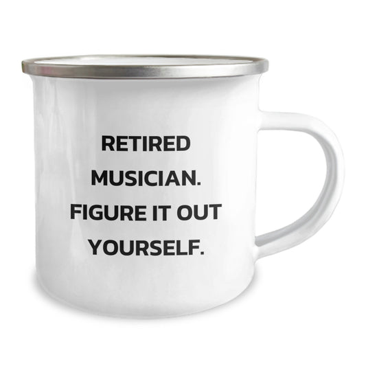 Funny Musician Gifts for Musician Friends from Family - 'Retired Musician. Figure It Out Yourself.' Graduation Unique Gifts for Men - Image 2