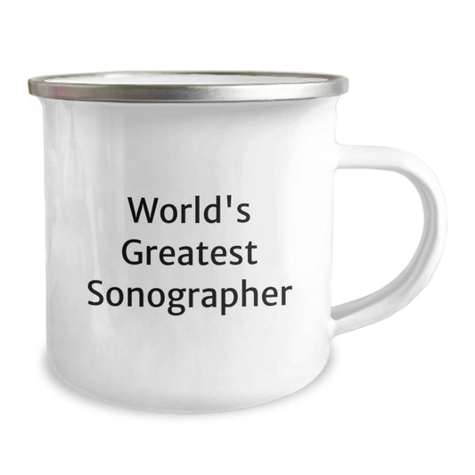 Funny World's Greatest Sonographer Gifts for Sonographer Men, Unique Valentine's Unique Gifts from Family to Family, Funny Camping Mug - Image 2