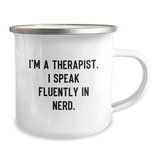 Therapist Funny Quote Gifts from Friends to Therapist Graduation Unique Camping Mug - Image 2