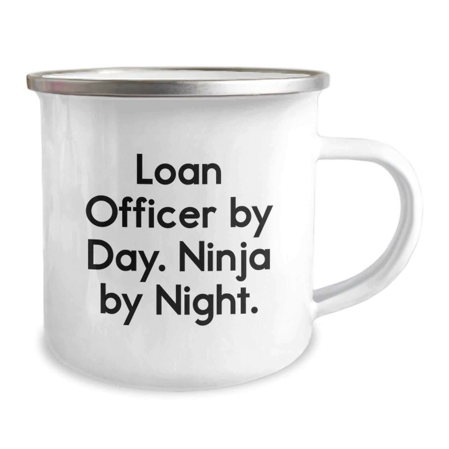 Funny Loan Officer Gifts from Family, Christmas Unique Mugs for Loan Officer By Day. Ninja By Night., Stainless Steel Camping Mugs - Image 2