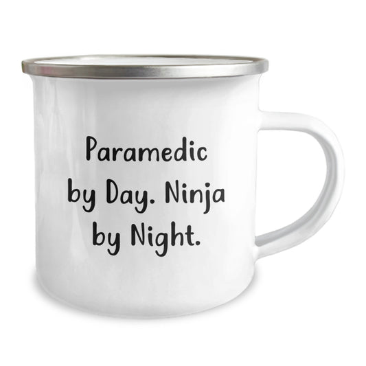 Funny Rescue Worker Gifts - Rescue Worker By Day Ninja By Night - 12 oz Camping Mug for Birthday from Men - Image 2