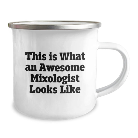 Funny Mixologist Gifts for Men from Family - This Is What An Awesome Mixologist Looks Like Camping Mug - Image 2