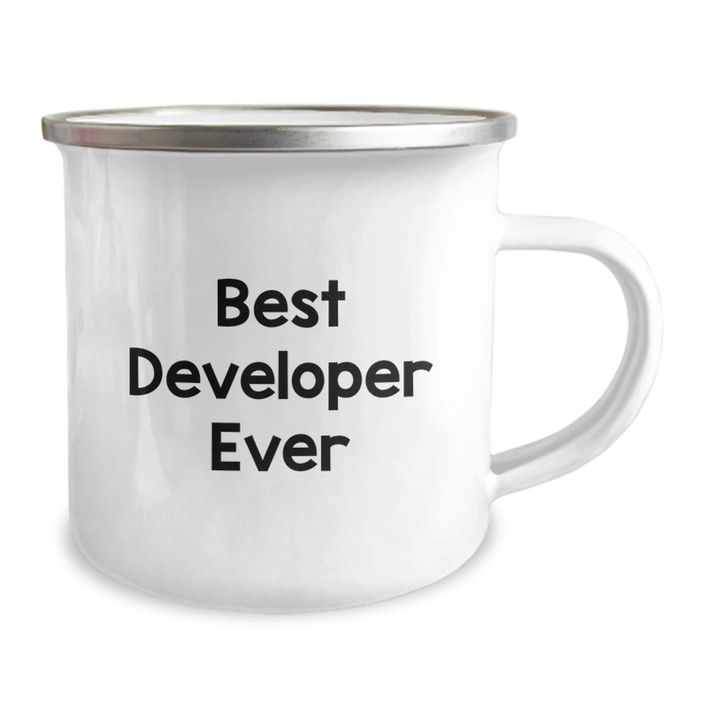 Funny Developer Gifts from Friends for Best Developer Ever Graduation Unique Gifts, Camping Mug for Men, Cute Quote, 12 oz Stainless Steel with Enamel Finish - Image 2