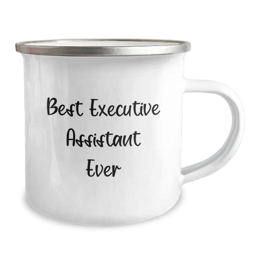 Funny Executive Assistant Gifts from Friends for Graduation Unique Gifts - Best Executive Assistant Ever Camping Mug, 12 oz, Stainless Steel with Enamel Finish - Image 2