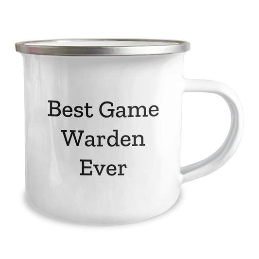 Funny Best Game Warden Ever Gifts for Men from Family - 12 oz Camping Mug, Stainless Steel with Enamel Finish, Hand Wash Recommended - Image 2