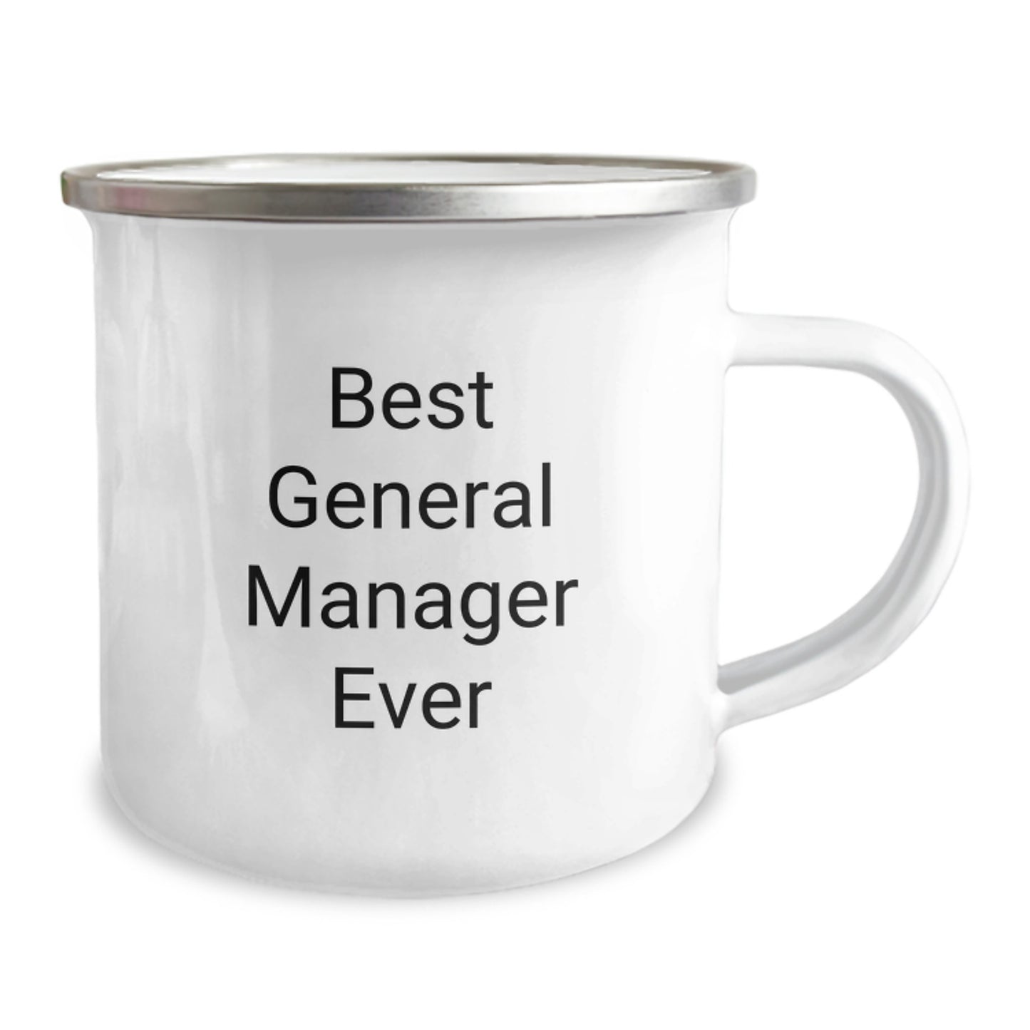 Funny General Manager Gifts from Friends - Best General Manager Ever Camping Mug for Graduation - 12 oz Stainless Steel with Enamel Finish, Hand Wash Recommended, Permanent Printing - Image 2