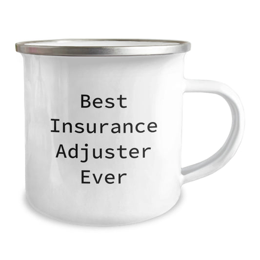 Funny Insurance Adjuster Gifts from Friends - Birthday Unique Gifts for Insurance Adjuster 'Best Insurance Adjuster Ever' Stainless Steel Camping Mug, 12 oz - Image 2