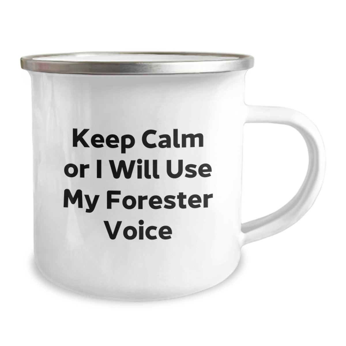Funny Forester Camping Mug Gifts for Men from Family on Mother's Day - Keep Calm Or I Will Use My Forester Voice - Image 2