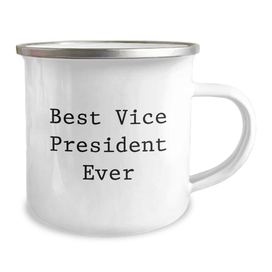Funny Best Vice President Ever Gifts for Men Friends Coworkers Family - 12 oz Camping Mug with Enamel Finish - Image 2