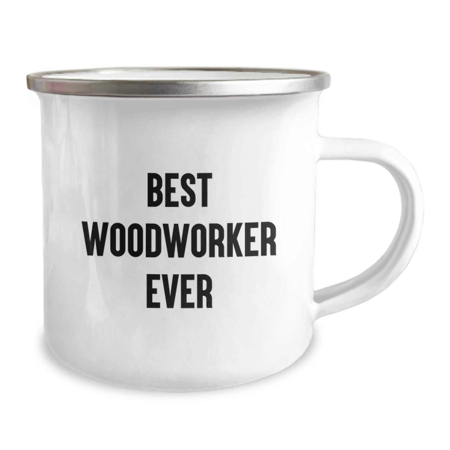Woodworker Gifts from Men - Best Woodworker Ever Funny Camping Mug for Birthday, 12 oz Stainless Steel with Enamel Finish - Image 2