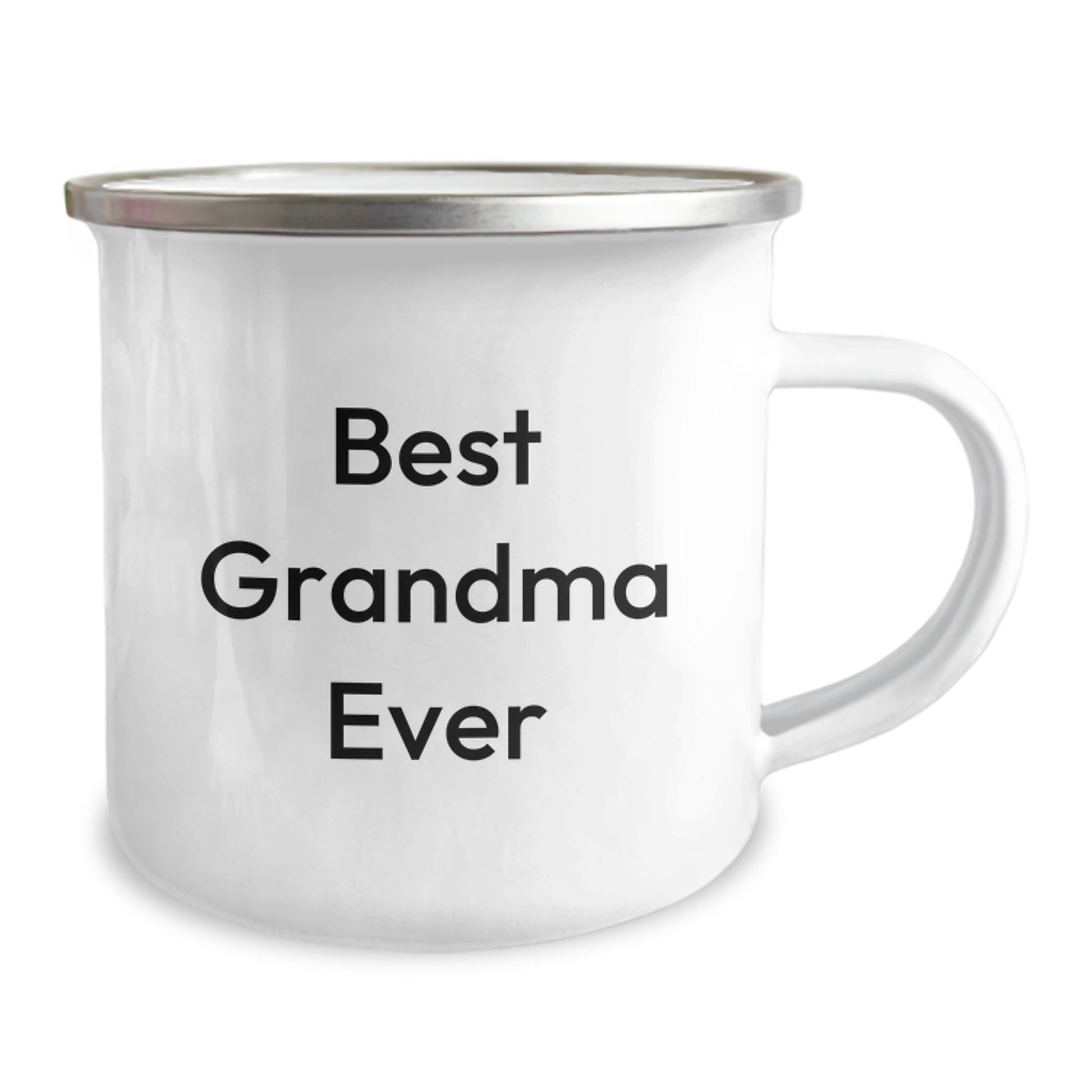 Funny Grandma Camping Mug, Best Grandma Ever Quote, Gifts from Family for Grandma's Birthday, 12 oz Stainless Steel Enamel Mug, Hand Wash Recommended, Permanent Printing - Image 2