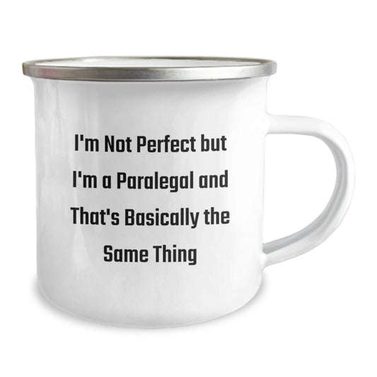 Funny Paralegal Gifts for Women, Birthday Unique Gifts for Friends, 12 oz Stainless Steel Camping Mug with Inspirational Quote - Image 2