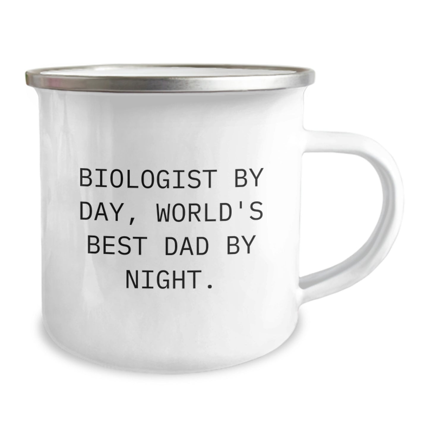 Funny Biologist Dad Camping Mug, Gifts from Men to Biologist Friends on Birthday Unique Gifts - Image 2