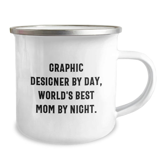 Gifts from Family for Graphic Designer, Funny Quote, Camping Mug for Birthday Unique Gifts - Image 2