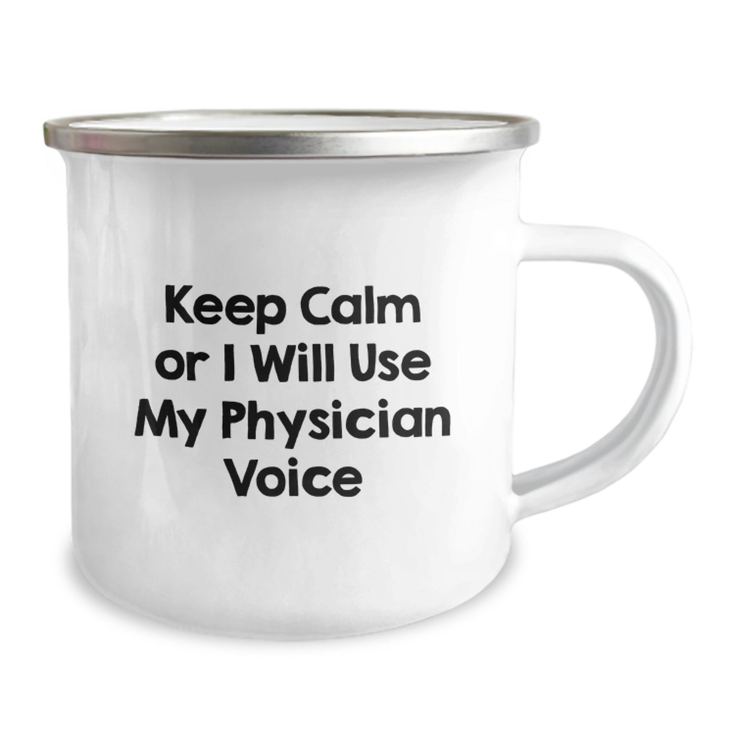 Funny Physician Gifts from Men, Keep Calm and Use Your Voice Inspirational, Camping Mug for Father's Day Unique - Image 2