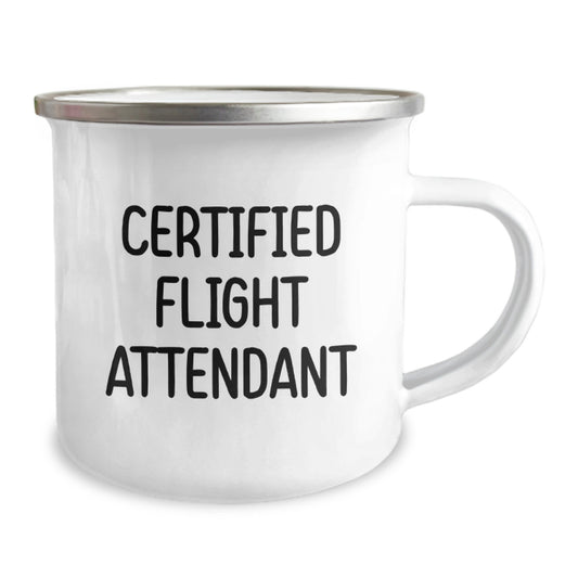 Flight Attendant Gifts from Friends - Christmas Unique Gifts for Flight Attendant Men with Funny Quote - 12 oz Stainless Steel Camping Mug - Image 2