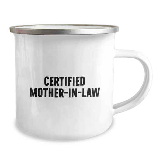 Funny Mom-in-law Gifts for Graduation - Camping Mug with Certified Mom-in-law Quote, Gifts from Friends - Gifts for Mom-in-law - Image 2