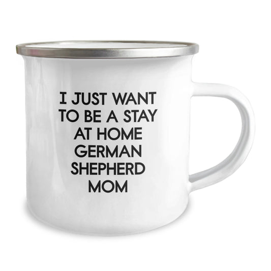 German Shepherd Dog Camping Mug, Funny Birthday Unique Gifts for Family, Friends, and Men from Women, Unique German Shepherd Mom Mug - Image 2