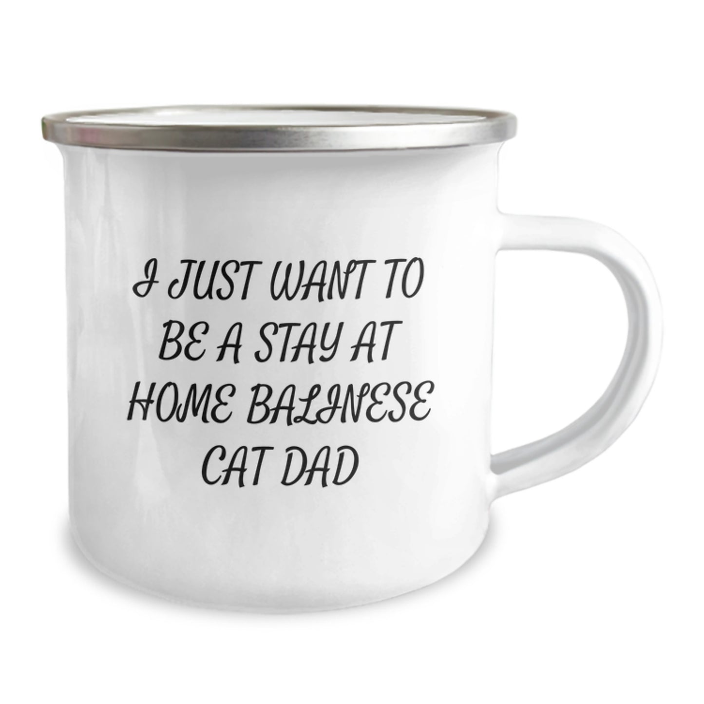 Funny Balinese Cat Dad Gifts from Family to Friends, 'I Just Want To Be A Stay At Home Balinese Cat Dad' Graduation Unique Gifts for Men - Image 2