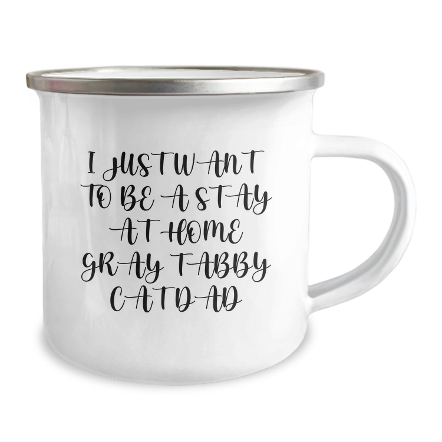 Gray Tabby Cat Gifts, Funny Camping Mug for Gray Tabby Cat Dad, Gifts from Friends for Graduation Unique Gifts - Image 2