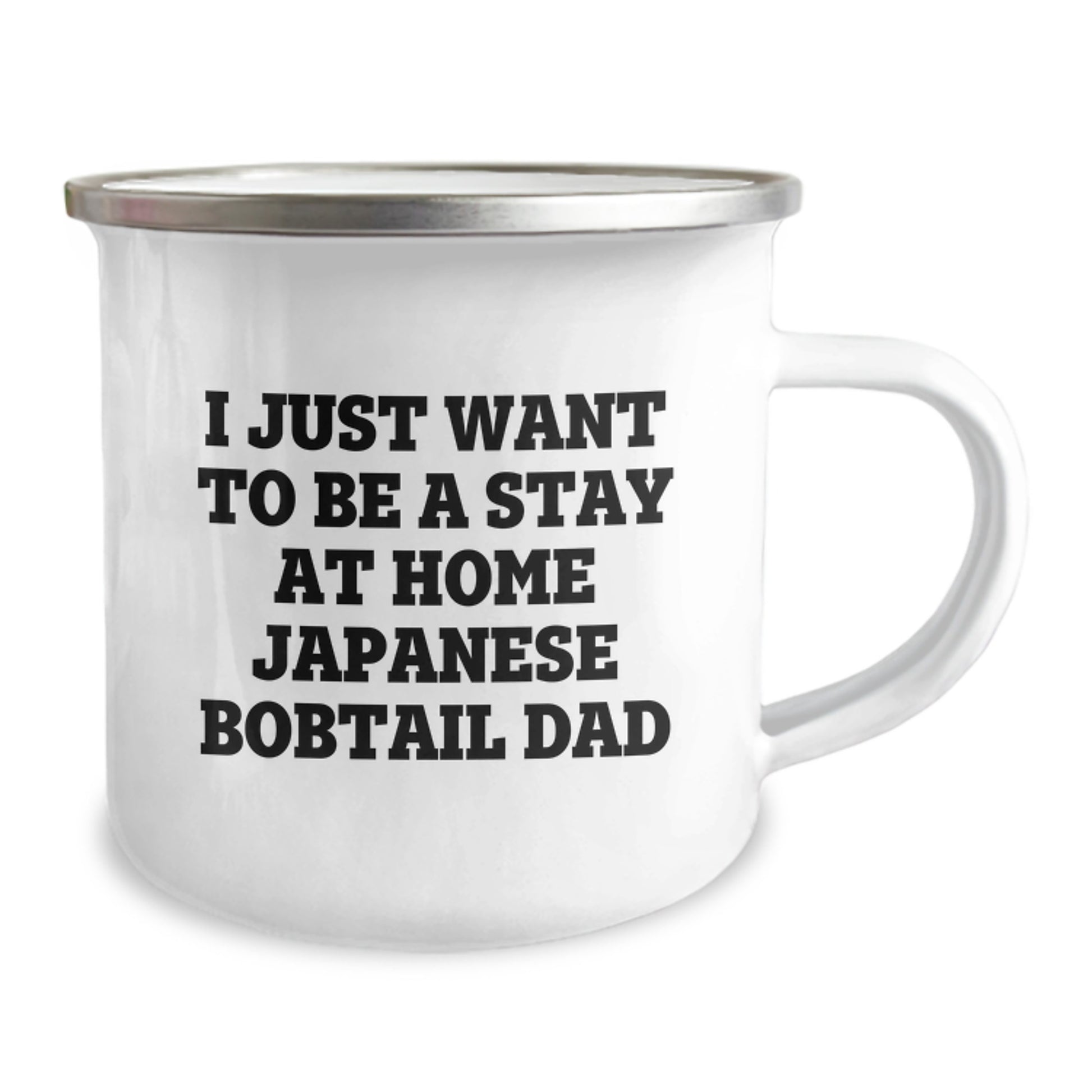 Japanese Bobtail Cat Lovers Gifts from Men, Gifts for Japanese Bobtail Cat Dad, Funny Camping Mug: I Just Want To Be A Stay At Home Japanese Bobtail Dad, Unique Graduation Gifts for Friends - Image 2