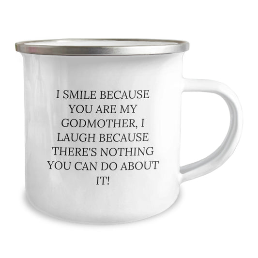 Funny Godmother Gifts from Family - I Smile Because You Are My Godmother, I Laugh Because There's Nothing You Can Do About It! Christmas Unique Gifts for Godmother - Image 2