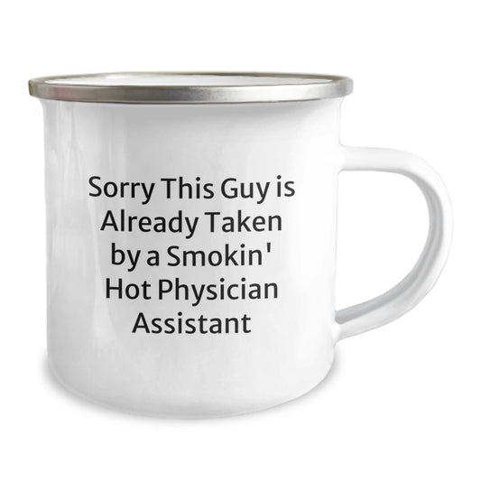 Funny Physician Assistant Gifts, Smokin' Hot PA Birthday Unique Gifts, Camping Mug from Friends, Gifts for Men Physician Assistants - Image 2