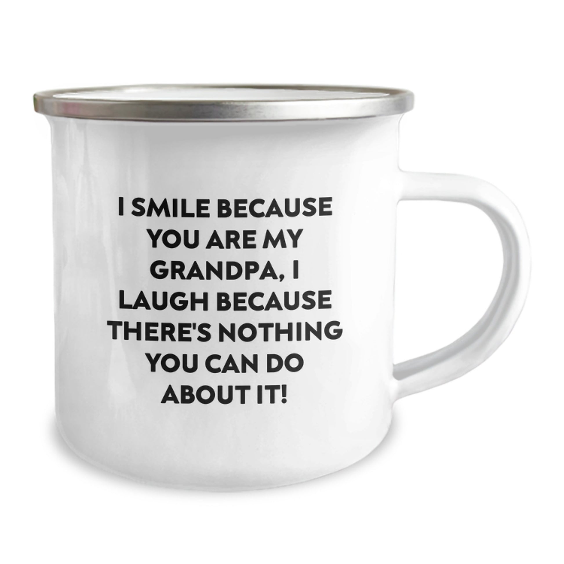 Funny Grandpa Gifts, I Smile Because You Are My Grandpa, Camping Mug for Birthday, Gifts from Family, Gifts for Grandpa - Image 2