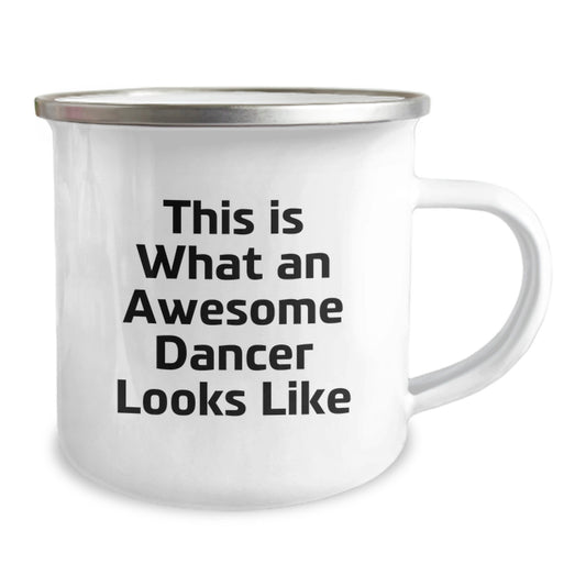 Funny Dancer Gifts from Friends Unique Birthday Unique Gifts for Dancer Camping Mug with 'This Is What An Awesome Dancer Looks Like' Quote - Image 2