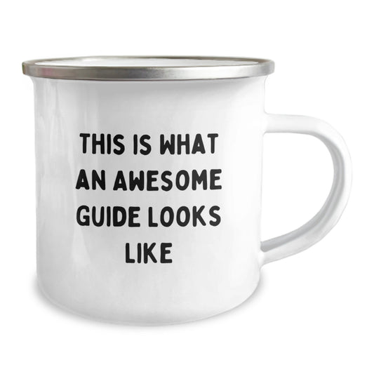 Fun Guide Gift for Friends Birthday Presents, Inspirational Camping Mugs from Men to Women, Funny 'This Is What An Awesome Guide Looks Like' Quote - Image 2