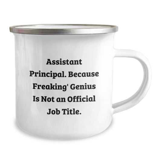 Funny Assistant Principal Gifts for Men, Christmas Unique Mugs from Colleagues, 'Assistant Principal. Because Freaking' genius Is Not An Official Job Title.' - Image 2