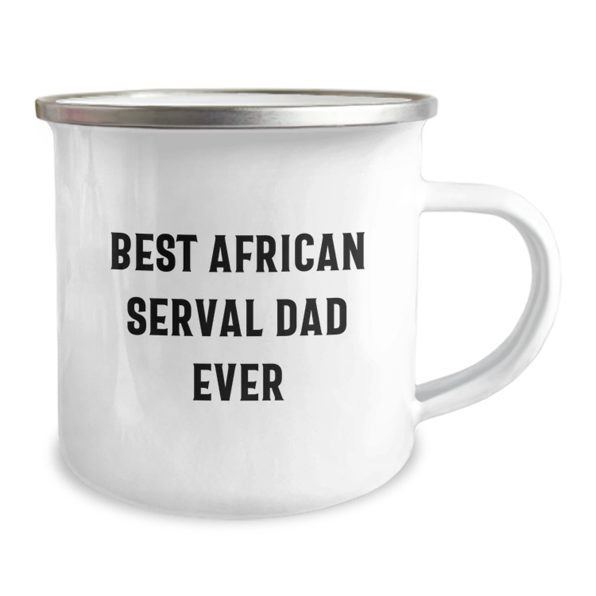 African Serval Cat Camping Mug, Best Dad Ever, Funny Quote Gifts for Men, Women, Friends, Coworkers, Family, Birthday Unique Presents from Friends, Family - Image 2