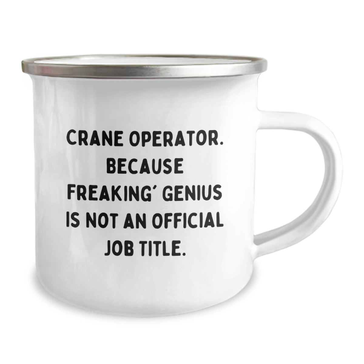 Crane Operator Gifts for Men - Funny Mug, Because Freaking' genius Is Not An Official Job Title. Unique Birthday Unique Gifts from Friends to Family - Image 2