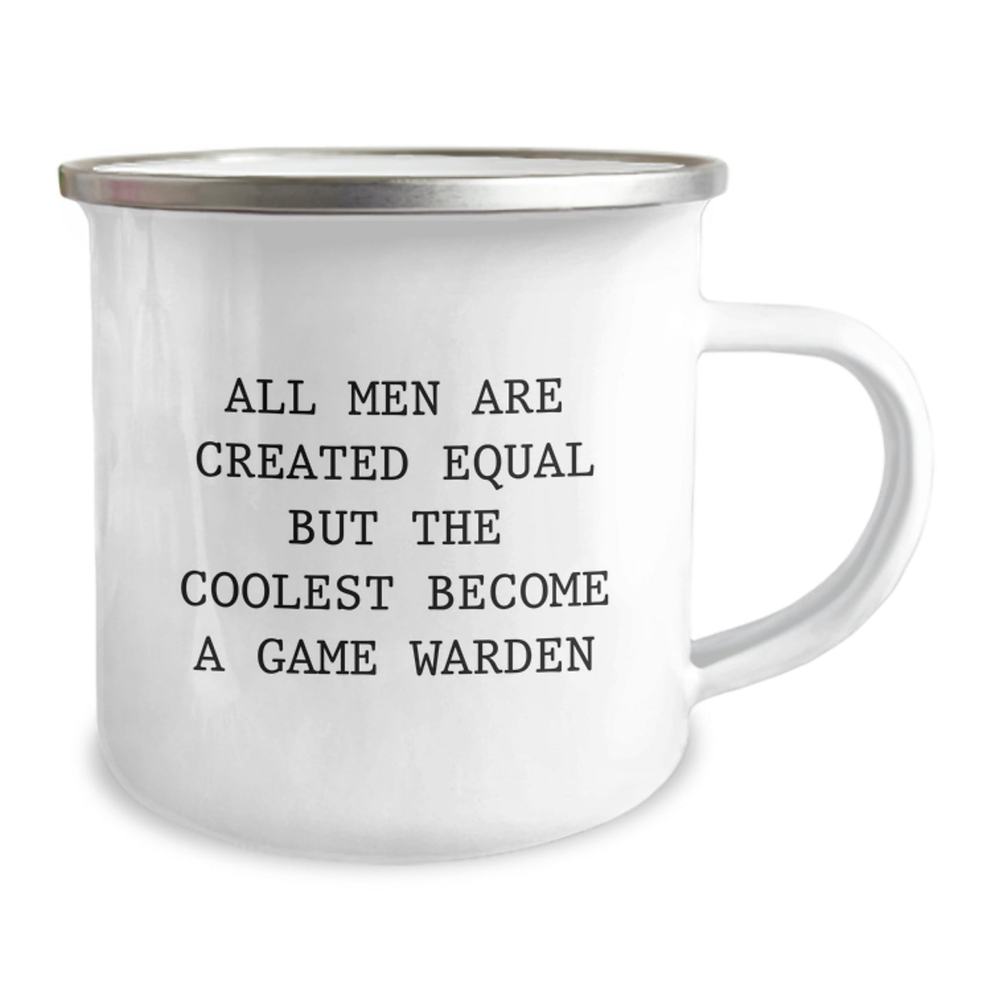 Funny Game Warden Gifts, Birthday Unique Gifts for Game Wardens, Camping Mug with Inspirational Quote - 'All Men Are Created Equal But The Coolest Become A Game Warden' - Image 2