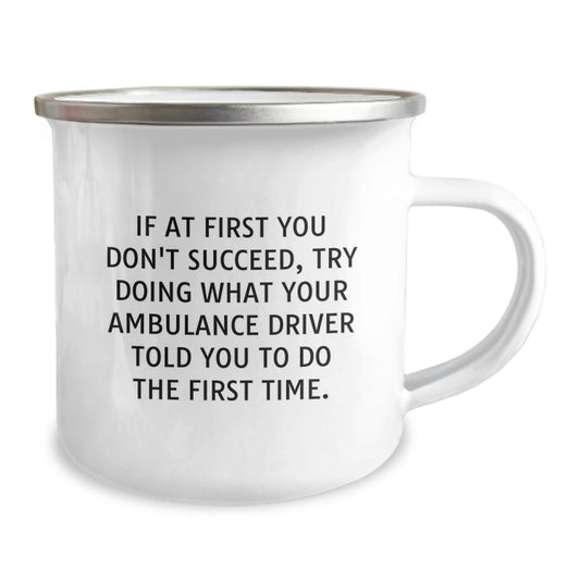 Ambulance Driver Gifts from Friends - Funny Graduation Unique Gifts for Ambulance Driver Men, Funny Camping Mug - Image 2