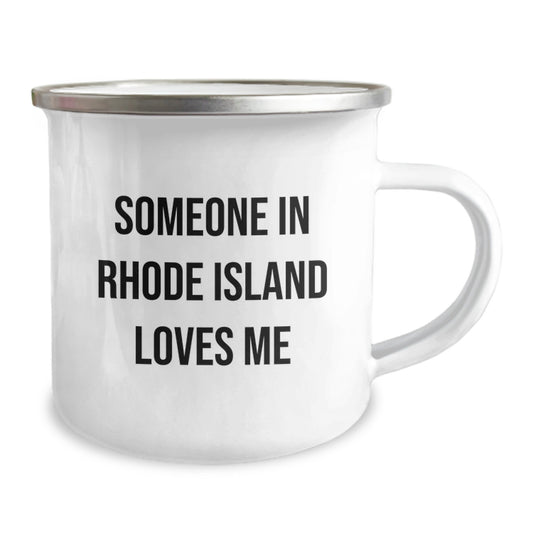 Rhode Island Camping Mug - Funny Quote 'Someone In Rhode Island Loves Me' Birthday Unique Gifts for Men Women Friends Family from Rhode Island Lover - Image 2