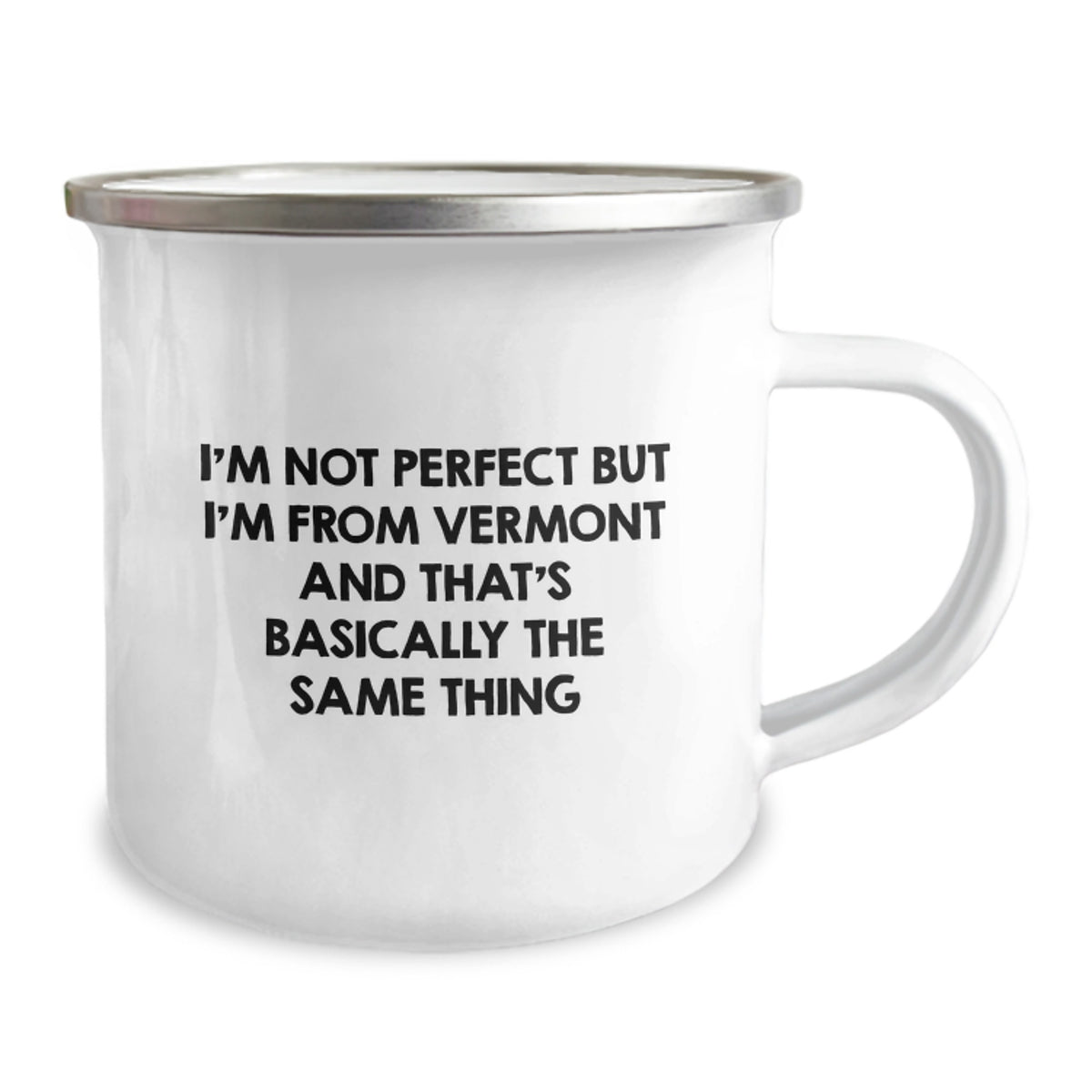 Vermont Camping Mug Gifts from Friends to Family with Funny Quote I'm Not Perfect - Image 2