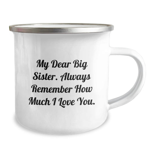 Big Sister Camping Mug - Funny Quote Gifts from Mom to Big Sister on Valentine's - Image 2