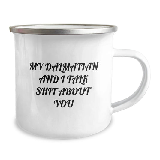 Funny Dalmatian Dog Gifts for Dalmatian Lover Friends from Men, Dalmatian Dog Camping Mug for Graduation Unique Gifts - Image 2
