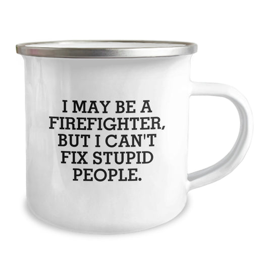 Funny Firefighter Camping Mug Gifts from Friends for Firefighter Men, Graduation Unique Gifts for Firefighter - Image 2
