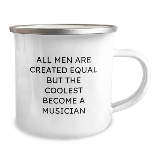 Birthday Gift Musician Camping Mug for Her – All Men Are Created Equal - Image 2