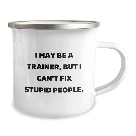 Trainer Camping Mug Keepsake Birthday Gift for Him with Humorous Quote - Image 2
