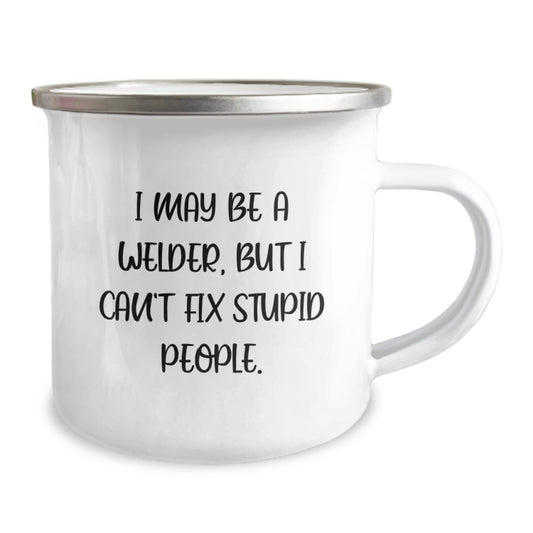 For Him Keepsake Birthday Gift Welder Camping Mug 12oz Stainless - Image 2
