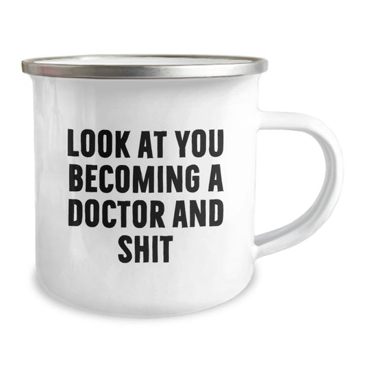Funny Doctor Gifts for Him - 'Look At You Becoming A Doctor And Shit' Christmas Unique Gifts from Friends, Family, or Coworkers to Doctor, Men, or Women - Image 2