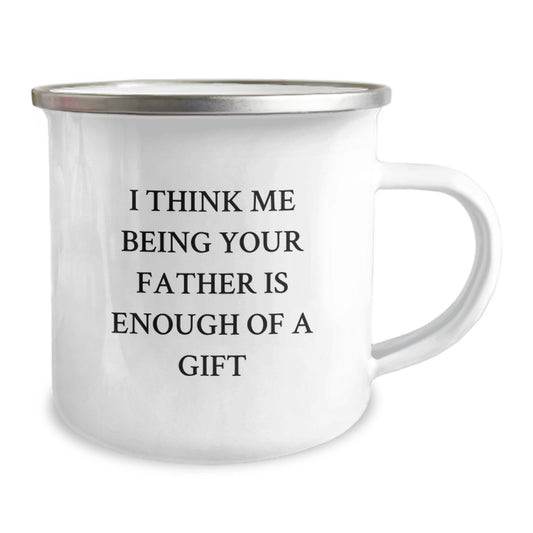 Funny Quote Father Gifts for Men on Mother's Day Camping Mug 12oz Stainless Steel - Image 2