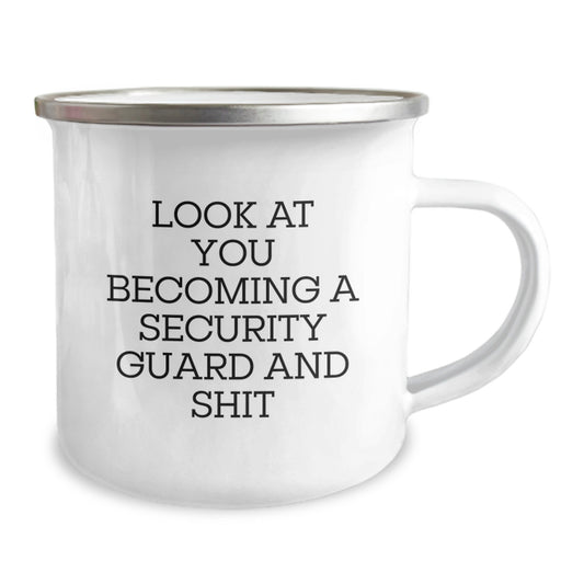 Funny Security Guard Gifts from Friends Unique Camping Mug for Security Guard Graduation - Image 2