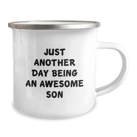 Funny Son Camping Mug Gifts from Dad to Son on Mother's Day - Image 2